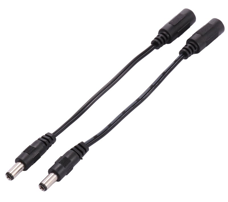 COOLM DC Power Cord 5.5mm x 2.1mm Female to 5.5mm x 2.5mm Male DC Power Adapter Cable for LED Strip, Monitor, Camera 2pcs - Image 2
